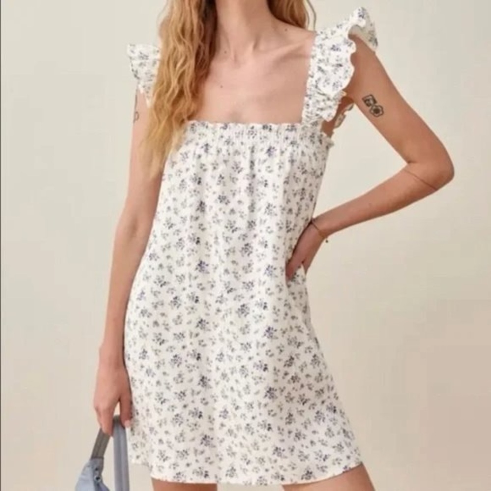 Reformation Albany Gracie Linen Dress